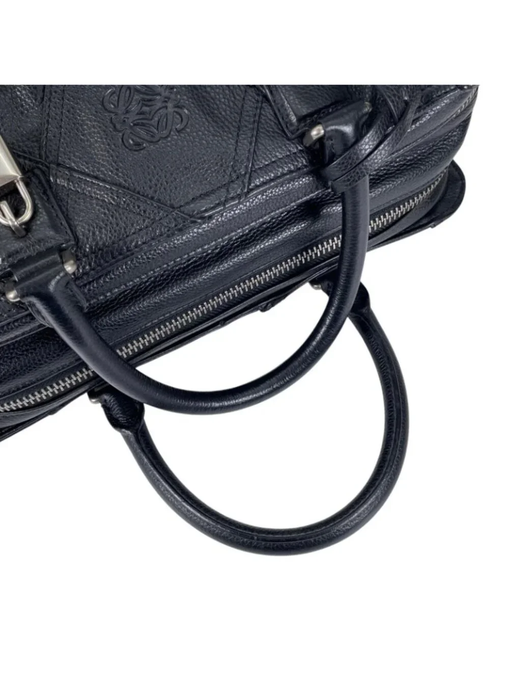 Loewe Amazona 335.76 Handbag Leather Black Jyunya Watanabe Patchwork